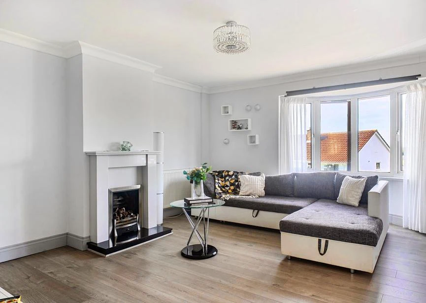 Bright living room at Pine Ridge